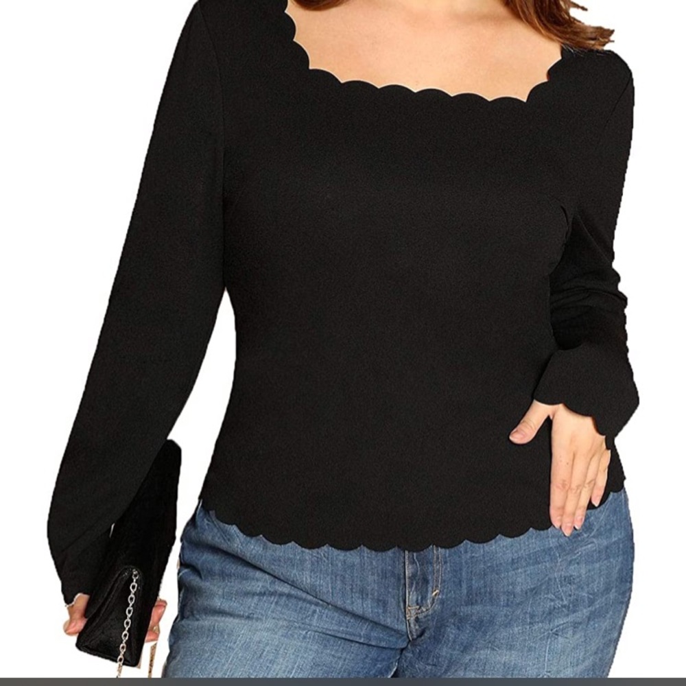 Scalloped blouse
